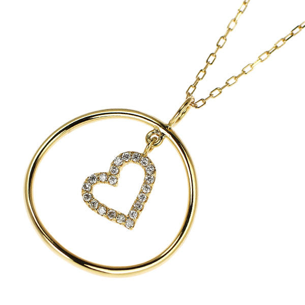 K18YG ダイヤモンド ペンダントネックレス 0.065ct ハート