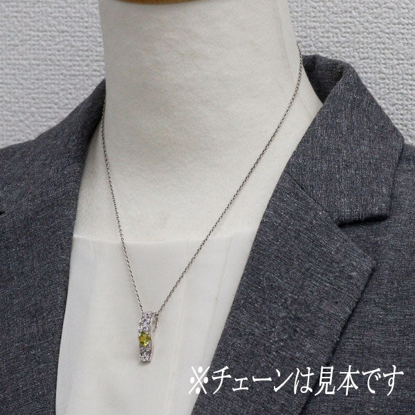 K18WG スフェーン ダイヤモンド ペンダントトップ 0.955ct D0.26ct