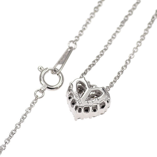 K18WG ダイヤモンド ペンダントネックレス 0.38ct ハート