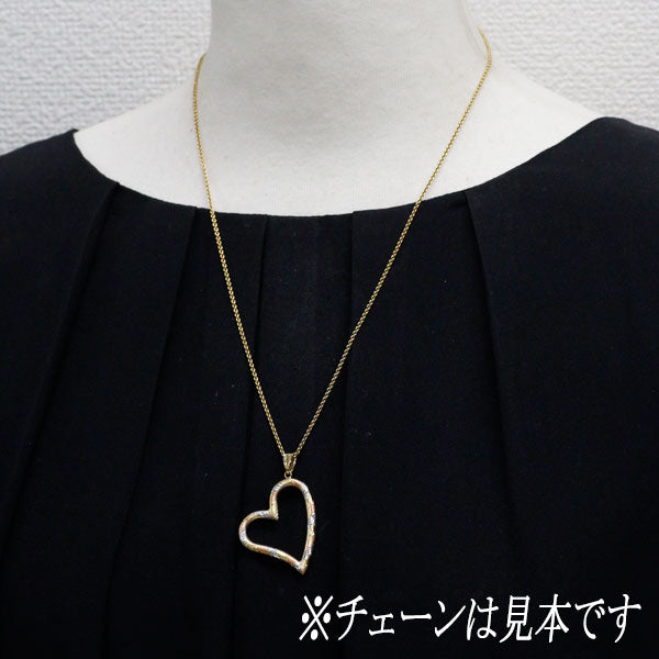 K18YG/WG/PG ペンダントトップ ハート