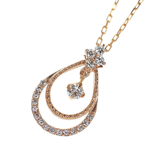 K18PG ダイヤモンド ペンダントネックレス 0.20ct