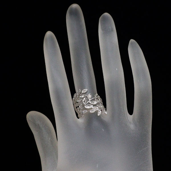 K18WG ダイヤモンド リング 0.50ct 植物