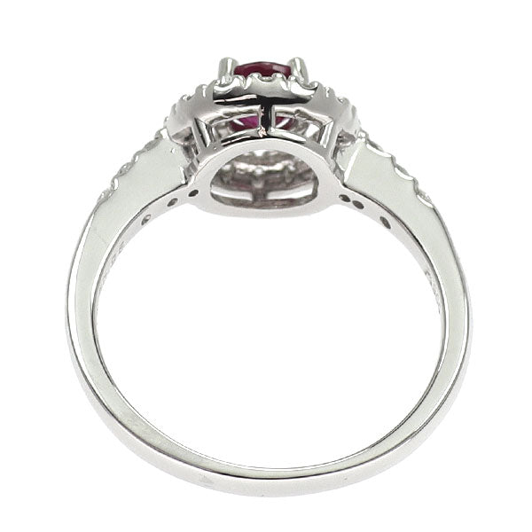 Pt900 ルビー ダイヤモンド リング 0.56ct D0.25ct