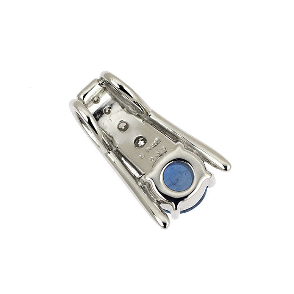 Pt900 サファイア ダイヤモンド ペンダントトップ D0.13ct