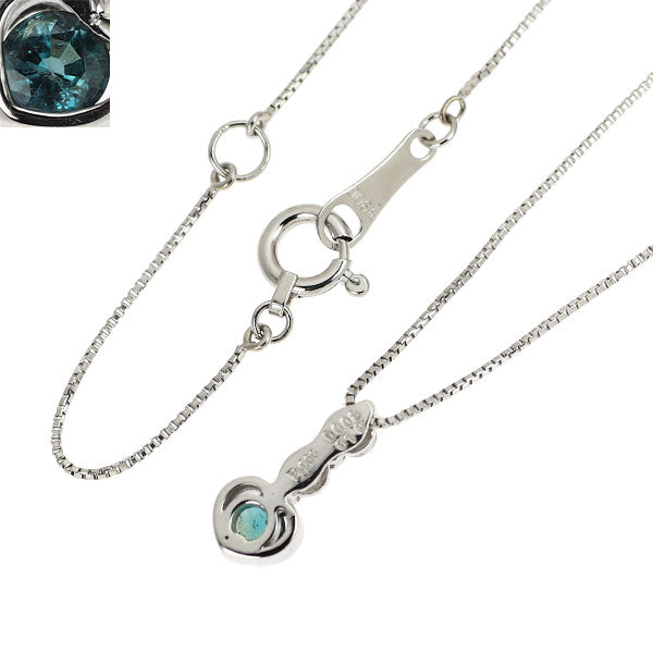希少 Pt900 アレキサンドライト ダイヤモンド ペンダントネックレス 0.10ct D0.08ct