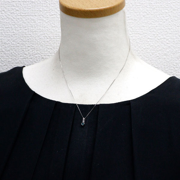 希少 Pt900 アレキサンドライト ダイヤモンド ペンダントネックレス 0.10ct D0.08ct