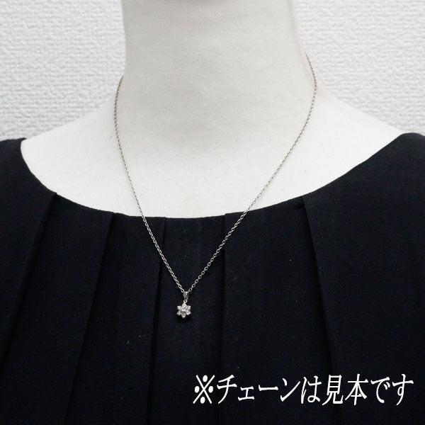 Pt900 ダイヤモンド ペンダントトップ 0.30ct フラワー