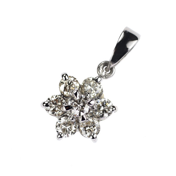 Pt900 ダイヤモンド ペンダントトップ 0.30ct フラワー