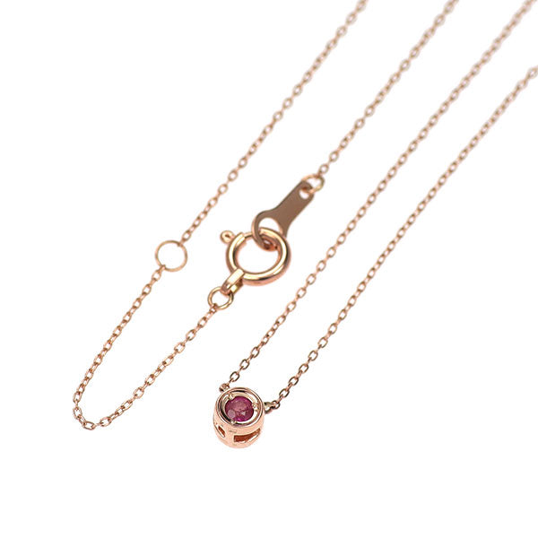 K10PG ルビー ダイヤモンド ペンダントネックレス リバーシブル