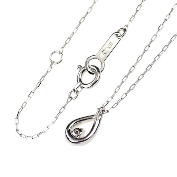 4℃ K10WG ダイヤモンド ペンダントネックレス