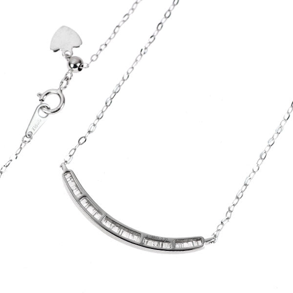 K18WG ダイヤモンド ペンダントネックレス 0.20ct