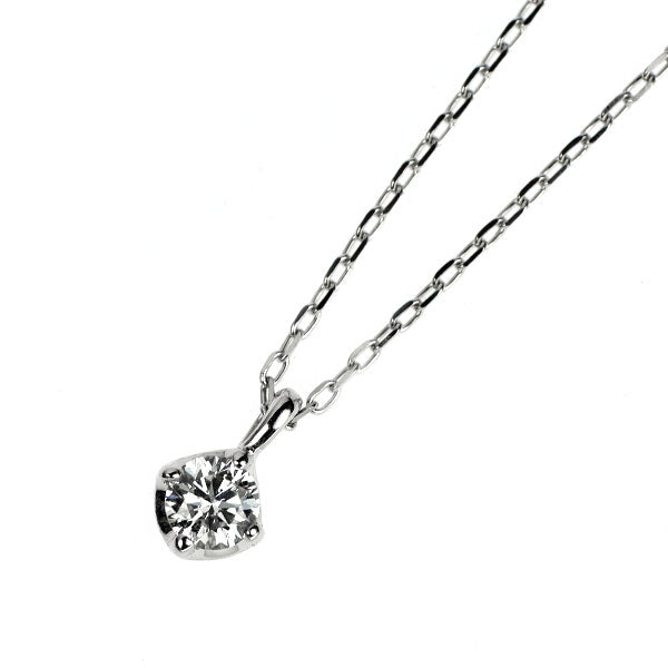 カナル4℃ K10WG ダイヤモンド ペンダントネックレス