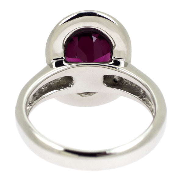 Pt900 ロードライトガーネット ダイヤモンド リング 3.97ct D0.54ct