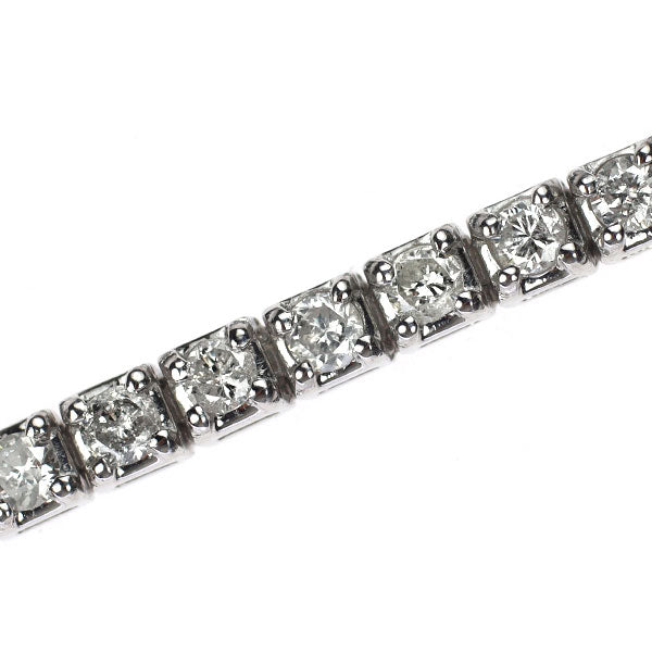 K18WG ダイヤモンド ブレスレット 1.79ct テニス