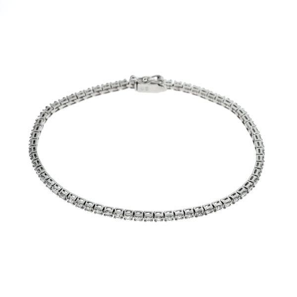 K18WG ダイヤモンド ブレスレット 1.79ct テニス