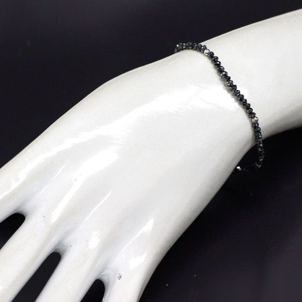 K18WG ブラック ダイヤモンド ブレスレット