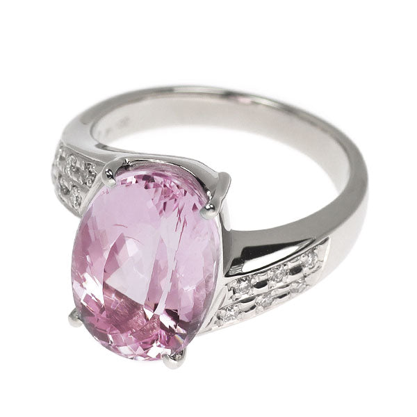 Pt900 インペリアルトパーズ ダイヤモンド リング 7.08ct D0.12ct