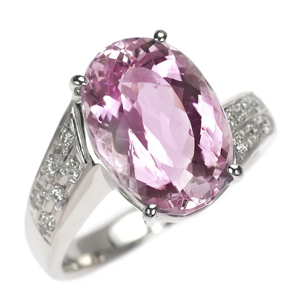Pt900 インペリアルトパーズ ダイヤモンド リング 7.08ct D0.12ct