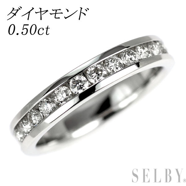 K18WG ダイヤモンド リング 0.50ct ハーフエタニティ