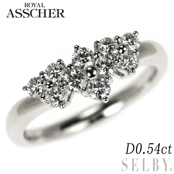ロイヤルアッシャー Pt900 ダイヤモンド リング 0.54ct