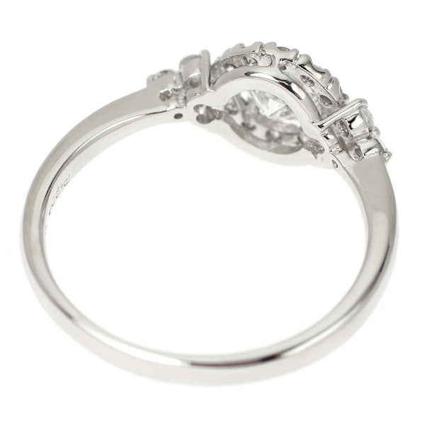 Pt900 ダイヤモンド リング 0.424ct D0.22ct