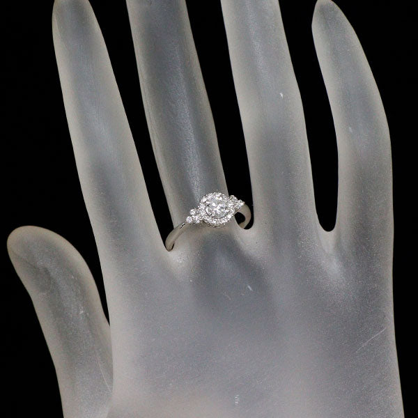 Pt900 ダイヤモンド リング 0.424ct D0.22ct