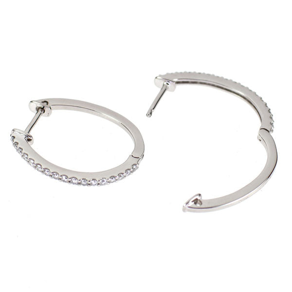 Pt900 ダイヤモンド フープ ピアス 0.30ct