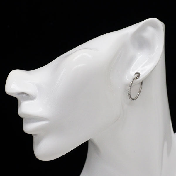 Pt900 ダイヤモンド フープ ピアス 0.30ct