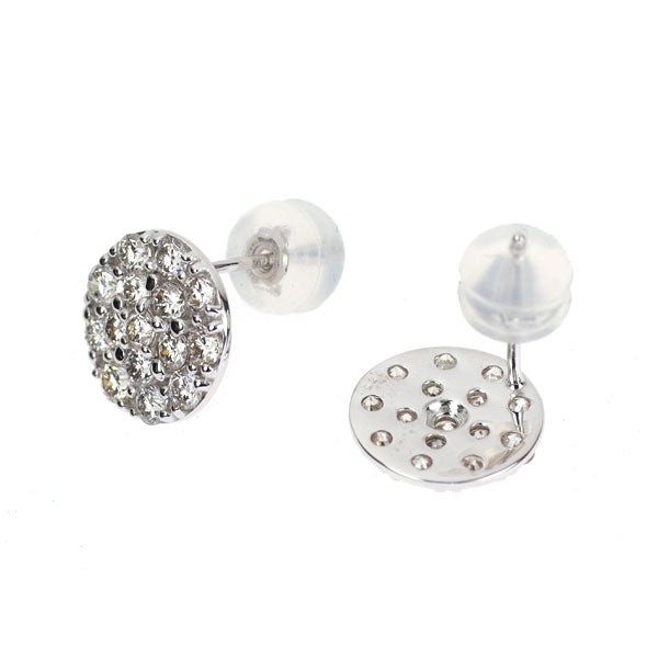 K18WG ダイヤモンド ピアス 1.00ct