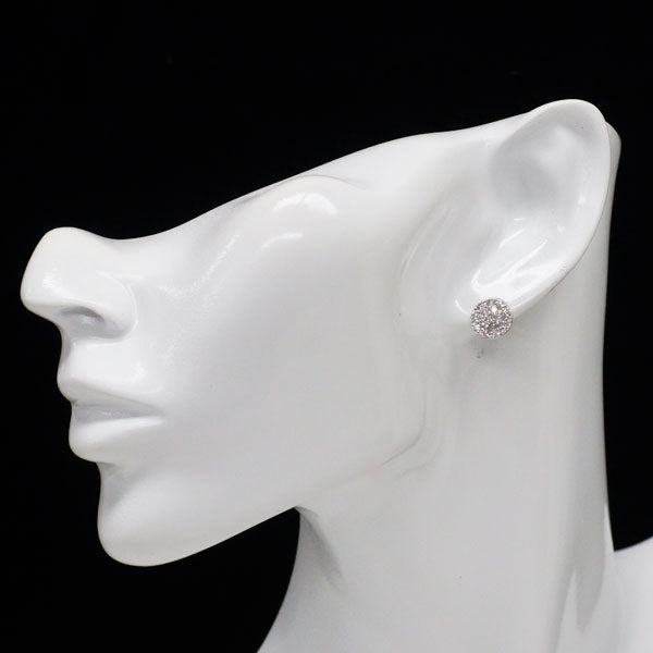 K18WG ダイヤモンド ピアス 1.00ct