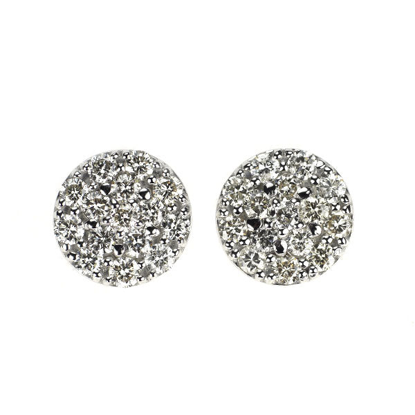 K18WG ダイヤモンド ピアス 1.00ct