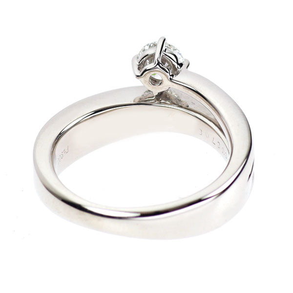 Pt900 多面カット ダイヤモンド リング 0.325ct D0.19ct