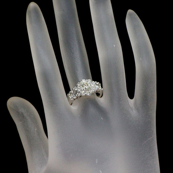 Pt900 ダイヤモンド リング 0.333ct D0.86ct フラワー