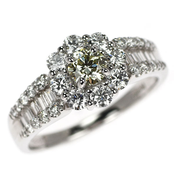Pt900 ダイヤモンド リング 0.333ct D0.86ct フラワー