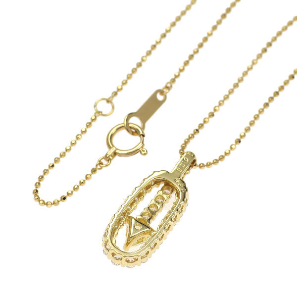 K18YG トリリアントカット ダイヤモンド ペンダントネックレス 0.28ct D0.55ct