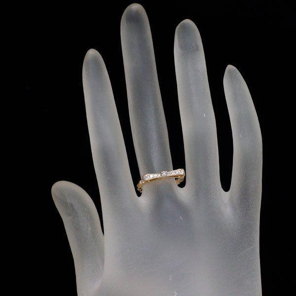 K18YG ダイヤモンド リング 0.20ct リボン
