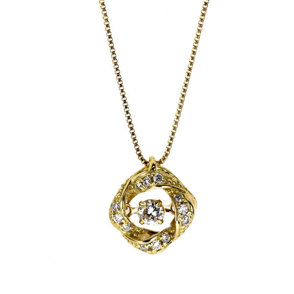 ジュピター K18YG ダイヤモンド ペンダントネックレス 0.13ct