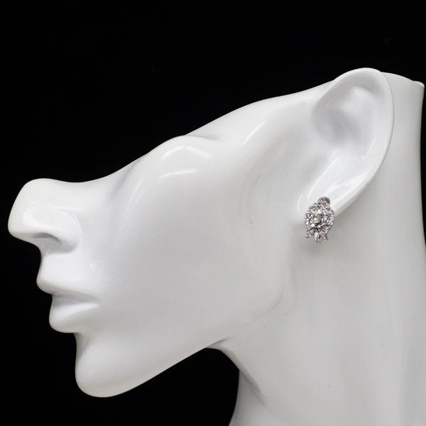Pt900 ペアシェイプ ダイヤモンド ピアス 0.48ct D1.64ct