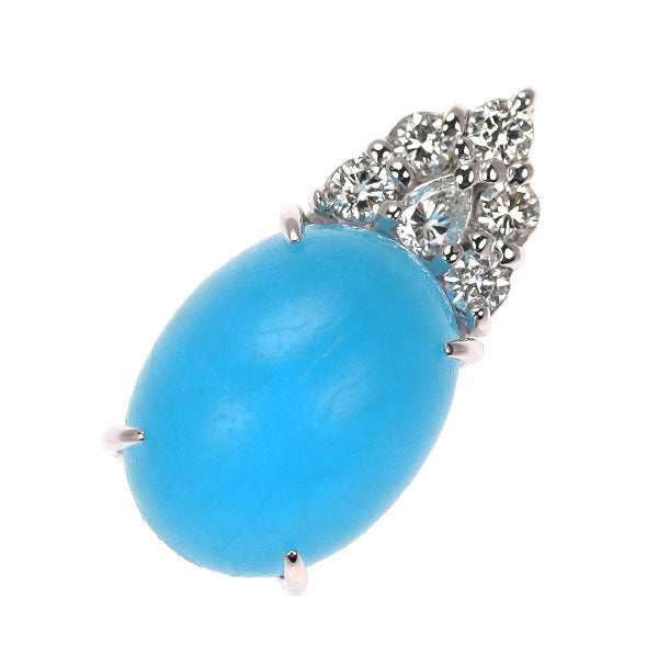 K18WG ヘミモーファイト ダイヤモンド ペンダントトップ 8.72ct D0.305ct