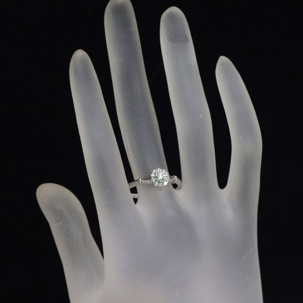 GSTV Pt950 ダイヤモンド  リング 0.33ct D SI1 3EX D0.17ct