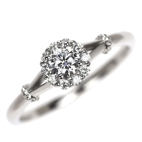 GSTV Pt950 ダイヤモンド  リング 0.33ct D SI1 3EX D0.17ct