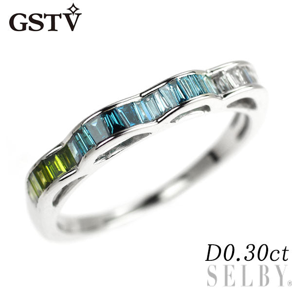 GSTV K18WG カラーレス/トリートカラー ダイヤモンド リング 0.30ct