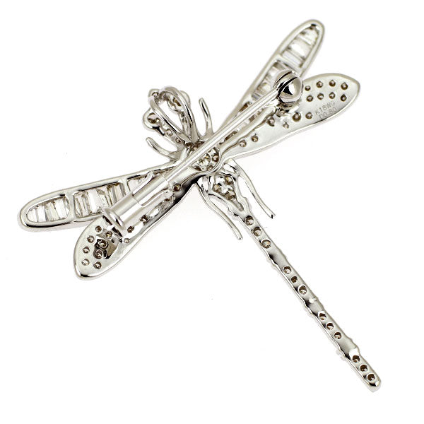 K18WG ダイヤモンド ブローチ兼ペンダントトップ 0.80ct トンボ