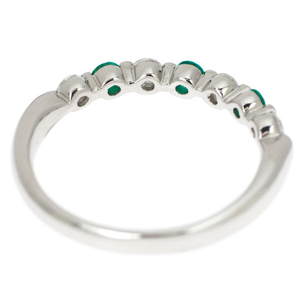 Pt900 エメラルド ダイヤモンド リング 0.20ct D0.31ct