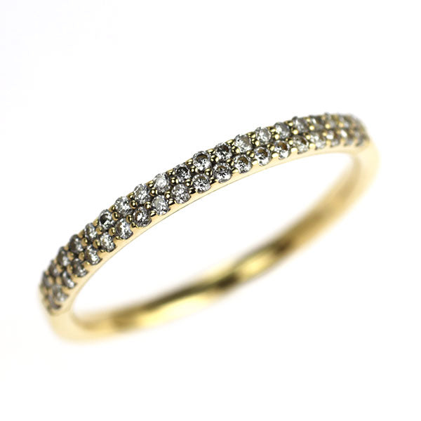 セイレーンアズーロ K18YG ダイヤモンド リング 0.18ct ハーフエタニティ
