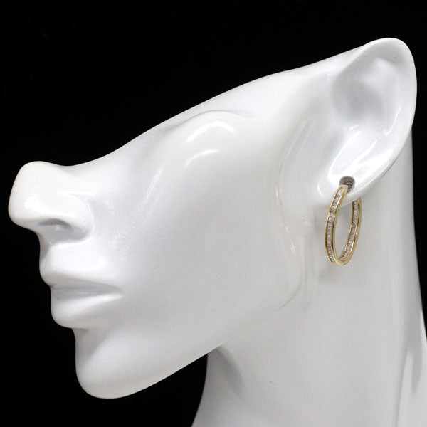 K18YG ダイヤモンド フープ ピアス 0.86ct