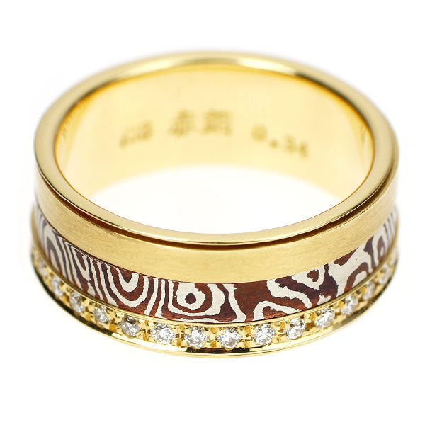 山崎裕見子 赤銅/ K18YG ダイヤモンド リング 0.34ct