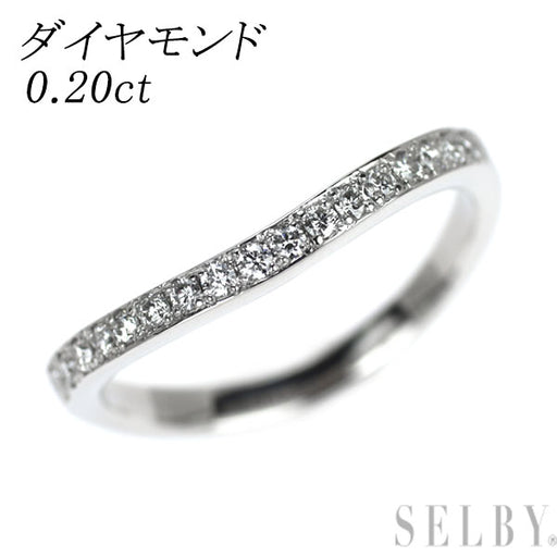 Pt900 ダイヤモンドハーフエタニティリング D0.20ct Pt900 ダイヤモンド リング 0.20ct ハーフエタニティ — セルビー