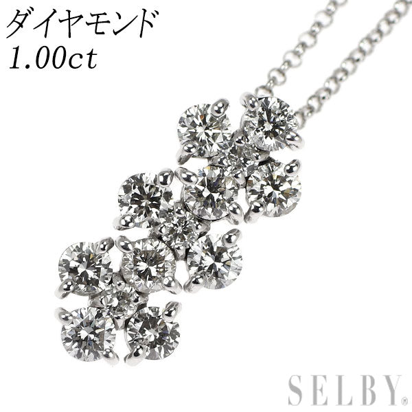 K18WG ダイヤモンド ペンダントネックレス 1.00ct