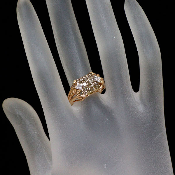 K18WG/PG ダイヤモンド リング 1.10ct ミステリーセッティング